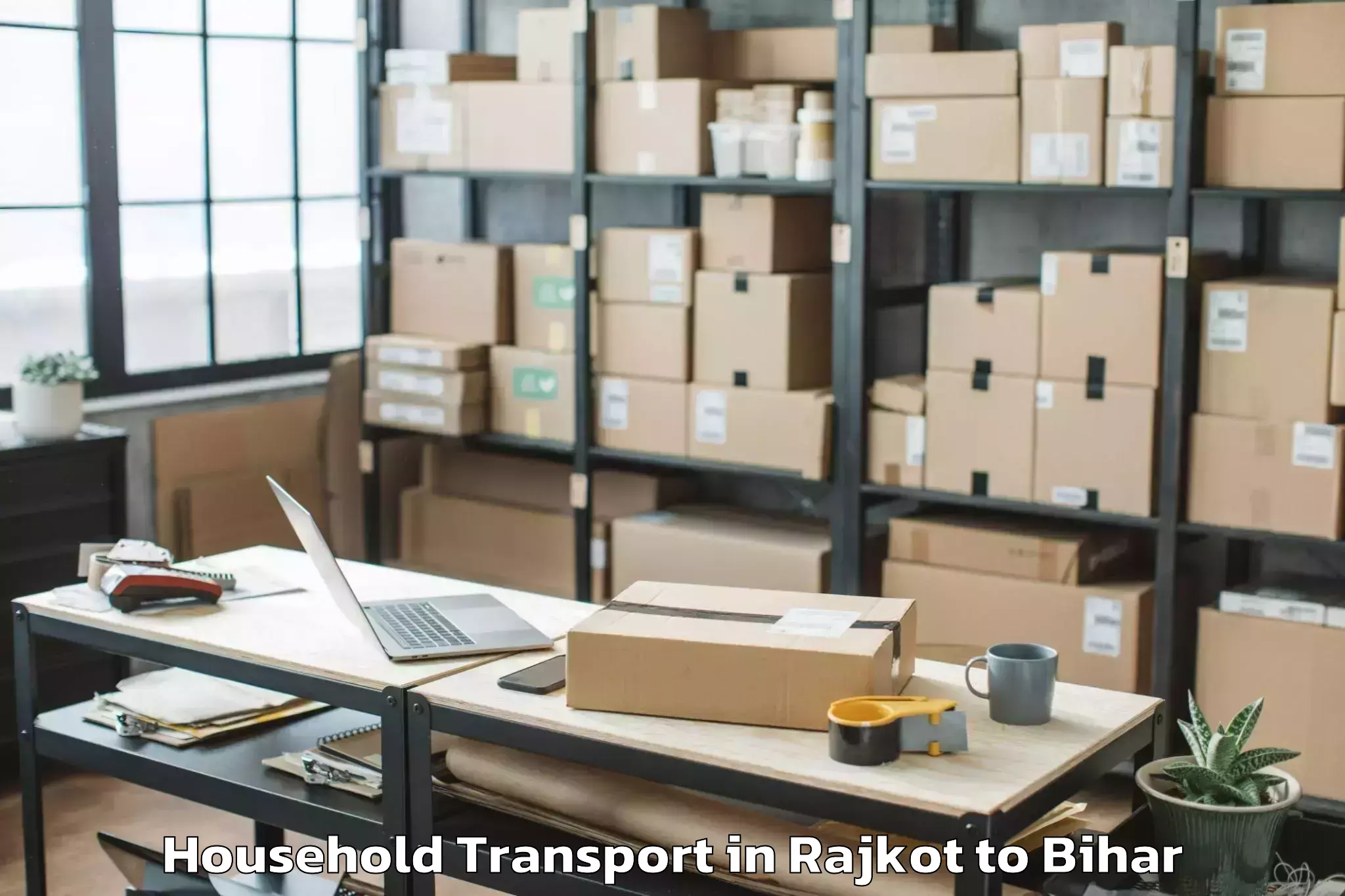 Professional Rajkot to Bakhtiarpur Household Transport